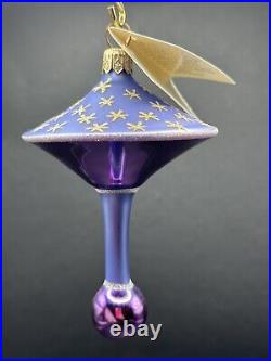 RARE HTF Christopher Radko ELROY'S TOY Purple Spin Top Ornament 98-235-0