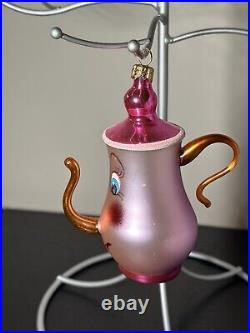 RARE HTF Christopher Radko JAVA JIVE Coffee Pot Glass Ornament 95-170-0 VINTAGE