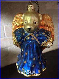 RARE MUFFY ANGEL VANDERBEAR Christopher Radko Ornament Golden Wings & Halo