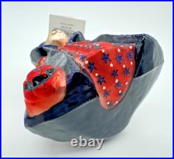 RARE NWT Christopher Radko Muffy VanderBear Witch Halloween Glass Ornament