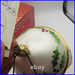 RARE Radko Glass Christmas Ornament SARABAND Triple Indent Reflector Drop Ball