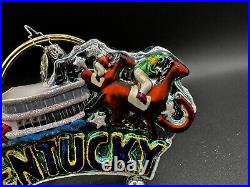 RARE Radko Lucky in Kentucky USA State Glittery Glass And Christmas Ornament