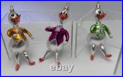 RARE VINTAGE SET Of 3 CHRISTOPHER RADKO CAN WE QUACK FOLLOW THE LEADER ORNAMENTS