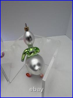 RARE VINTAGE SET Of 3 CHRISTOPHER RADKO CAN WE QUACK FOLLOW THE LEADER ORNAMENTS