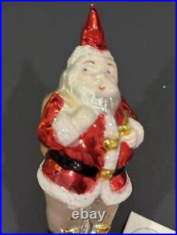 RARE VTG Christopher Radko THOMAS NAST SANTA CLIP Glass Ornament 93-217-0