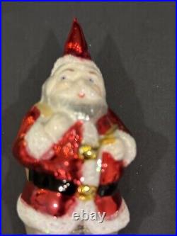 RARE VTG Christopher Radko THOMAS NAST SANTA CLIP Glass Ornament 93-217-0