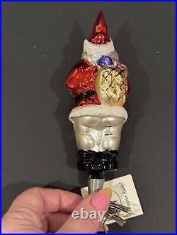 RARE VTG Christopher Radko THOMAS NAST SANTA CLIP Glass Ornament 93-217-0