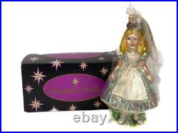 RARE Vint. Christopher Radko Disney ALICE IN WONDERLAND Alice Glass Ornament NIB