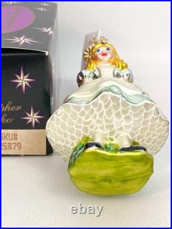 RARE Vint. Christopher Radko Disney ALICE IN WONDERLAND Alice Glass Ornament NIB