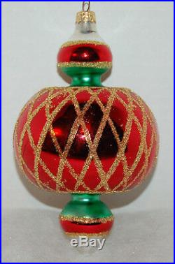 RET Vintage Radko JUMBO SPINTOP Christmas Ornament 93-302-1