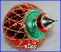 RET Vintage Radko JUMBO SPINTOP Christmas Ornament 93-302-1