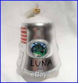 Radko @1995 LUNA SPACE CAPSULE Vintage RARE PROTOTYPE Ornament NEW withTag ITALY
