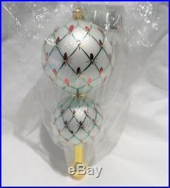 Radko 1999 FRENCH REGENCY RARE Double Ball OrnamentSTILL SEALED NEW wTag&Box