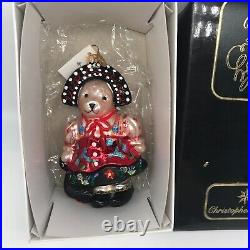 Radko 2000 MUFFY CZARINA MUFFINA VanderBear 00-NAB-03 Glass Ornament Box & Tag