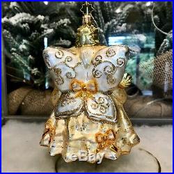 Radko 2006 MUFFY TWINKLE FAIRY GOLD VanderBear Glass Christmas Ornament 1012641