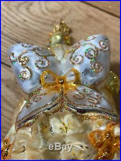 Radko 2006 MUFFY TWINKLE FAIRY GOLD VanderBear Glass Christmas Ornament 1012641