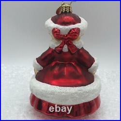 Radko 2010 MUFFY WHITE CHRISTMAS VanderBear 1015678 Glass Ornament