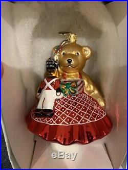 Radko 2015 MUSIC HALL MUFFY VanderBear Glass Christmas Ornament 1017977 Rare