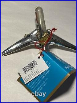 Radko Airplane American Airlines 777 Glass Ornament 2007 New With Tag