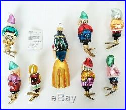 Radko And Snowy Makes Eight Disney Snow White & 7 Dwarfs 1995 Ornament Set