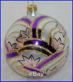 Radko BLUE RAINBOW Christmas Ornament 88-063-1 VINTAGE BALL