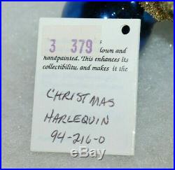 Radko CHRISTMAS HARLEQUIN Christmas Ornament 94-216-0 VINTAGE BALL W. DROP