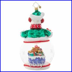 Radko Chilly And Cheery 7 1021014 Snowman On Globe Ornament