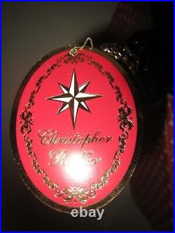 Radko Christmas Ornament 1018202 St Nicholas Noir Santa Flocked NEW NWT LARGE 8