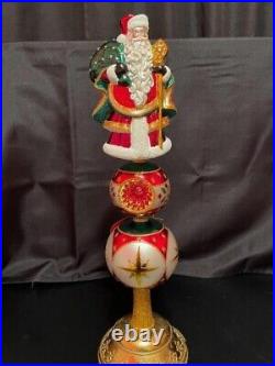 Radko Christmas Tree Finial Reflections of Santa Finial (1018408) 16 Inches High