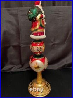 Radko Christmas Tree Finial Reflections of Santa Finial (1018408) 16 Inches High