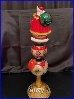 Radko Christmas Tree Finial Reflections of Santa Finial (1018408) 16 Inches High