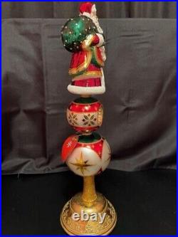 Radko Christmas Tree Finial Reflections of Santa Finial (1018408) 16 Inches High