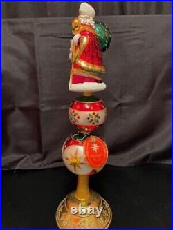 Radko Christmas Tree Finial Reflections of Santa Finial (1018408) 16 Inches High