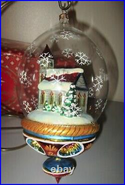Radko Church Chapel Dome LE Reflector Drop Glass Christmas Ornament Mint + Box