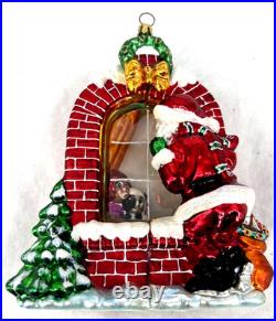 Radko Claus Encounters Blown Glass Ornament 2 Sided 2003 6 Tall