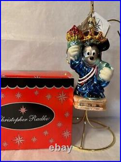 Radko Disney Exclusive Design Christmas Ornament MINNIE LIBERTY 3010249 Rare