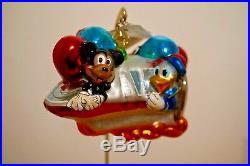 Radko Disney World Monorail Mickey, Minnie, Donald & Goofy Ornament 02-DIS-13