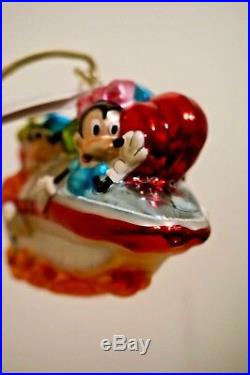 Radko Disney World Monorail Mickey, Minnie, Donald & Goofy Ornament 02-DIS-13