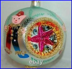 Radko ELF REFLECTOR Christmas Ornament 91-135-1 TRIPPLE REFLECTOR W. BALL DROP