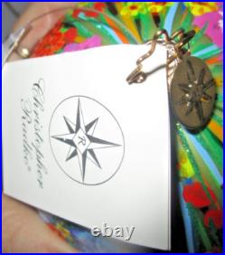 Radko ELYSIAN FIELDS Impressionist Floral Ball Christmas Ornament 1010438 + Tag