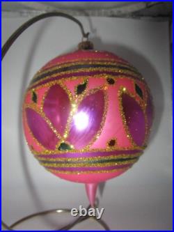 Radko FESTIVA BALL Jumbo PINK Fuschia Ball Christmas Ornament 96-212-0 MINT
