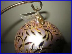 Radko GRAND PAVILLIONS 1010464 Ball Pink Purple Green Christmas Ornament NWT