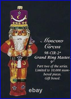 Radko GRAND RING MASTER MOSCOW? Ornament #1388 98-CIR-02 9 Nutcracker NIBWT