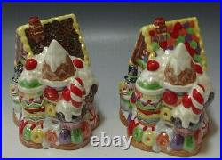 Radko Gingerbread Salt And Pepper Shakers Mini Homes Mib Very Rare Set