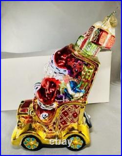 Radko HTF Rare Santa Chimney Cruiser Style Extra Large Ornament