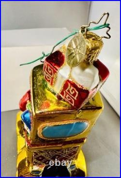 Radko HTF Rare Santa Chimney Cruiser Style Extra Large Ornament