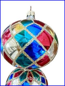 Radko Harlequin 4 Tier Drop Ornament 92-074-0 RARE Version