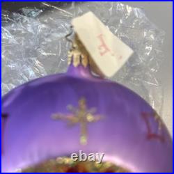 Radko Ice Ball Beauty ASST6 Purple Triple Reflector Drop Ball 02-0440-0