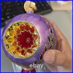 Radko Ice Ball Beauty ASST6 Purple Triple Reflector Drop Ball 02-0440-0