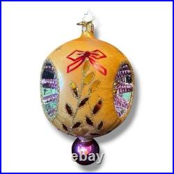 Radko Ice Ball Beauty ASST6 Yellow Triple Reflector Drop Ball 02-0440-0